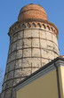 Old brick industrial chimney