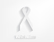White awareness Ribbon