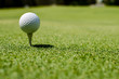 Golf ball on tee