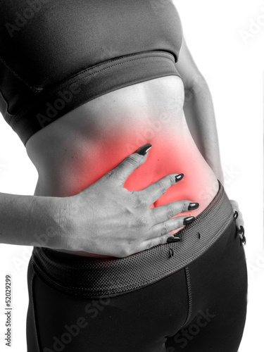 Photo: woman with stomach pain woman with stomach pain