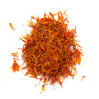 Heap saffron isolated on white background