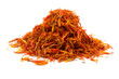 Heap saffron isolated on white background
