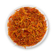 Heap saffron isolated on white background