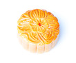 Chinese moon cake, isolated on white background