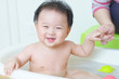 baby in bath