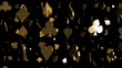 Looping Silver and Gold Card Symbols Falling
