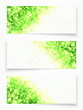 Set of 3 banners with green circles