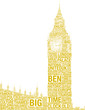 Famous British clock tower Big Ben