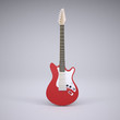 Red electric guitar