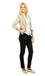 Photo: A young woman standing in full length A young woman standing in full length