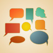 Speech bubbles in retro style vector illustration