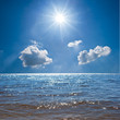 sea under a sparkle sun