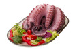 Large boiled octopus