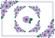 バラ　フレーム　紫