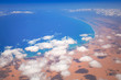 Aerial view of Mediterranean sea coastline, Egypt