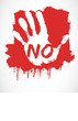 Vector: activisme : main rouge - NO activisme : main rouge - NO