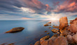 Foto: Colorful panorama of the sunset on the sea Colorful panorama of the sunset on the sea