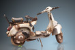 the old, rusty motorcycle