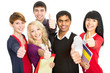 Happy students