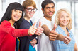 Happy students