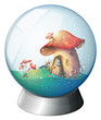 A magic ball with a mushroom house