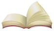 An empty open book
