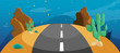 A road with cactus