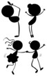 Silhouettes of dancers