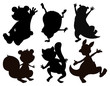 Shaded drawings of animals