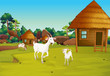 A farm with nipa huts