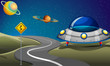 A road near the planets