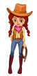 A cowgirl