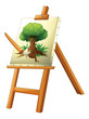Vector: A painting of a tree A painting of a tree