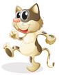 Vector: A cat walking A cat walking