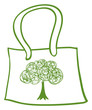 Vector: A green recycled bag A green recycled bag