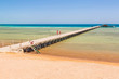 Pier on the beach of Red Sea in Hurghada, Egypt