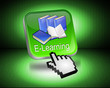 Illustration: E-Learning Button mit Cursor E-Learning Button mit Cursor