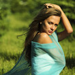 woman on the grass