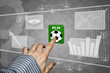 Tochscreen mit Fußball App