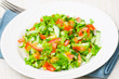 Foto: fresh vegetable salad on plate fresh vegetable salad on plate