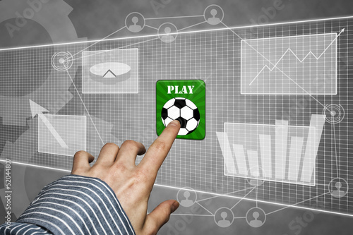 Photo: Tochscreen mit Fußball App Tochscreen mit Fußball App
