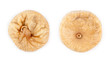 Dried figs on white background