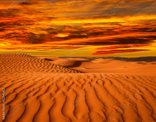 Fototapeta Desert of North Africa, sandy barkhans