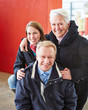 Happy family on tour