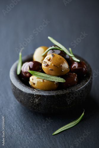 Photo: Marinated olives with herbs Marinated olives with herbs