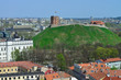 Vilnius, Tower of Gediminas, symbol of Vilnius. Spring