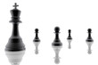 Chess king and pawns