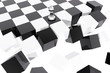 Pawn on collapsing chessboard