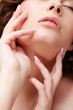 beautiful woman with manicure
