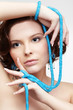 Foto: woman with teal beads woman with teal beads